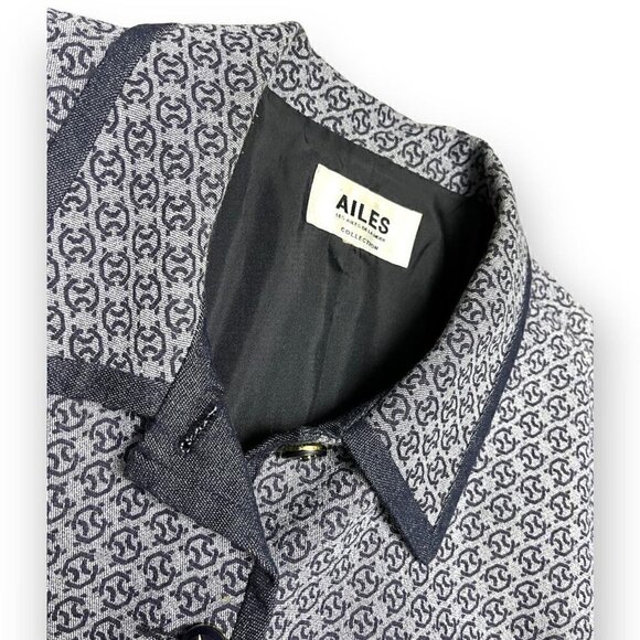 Ailes Vintage Designer Long Trench Jacket - Womens Large - Picture 2 of 5